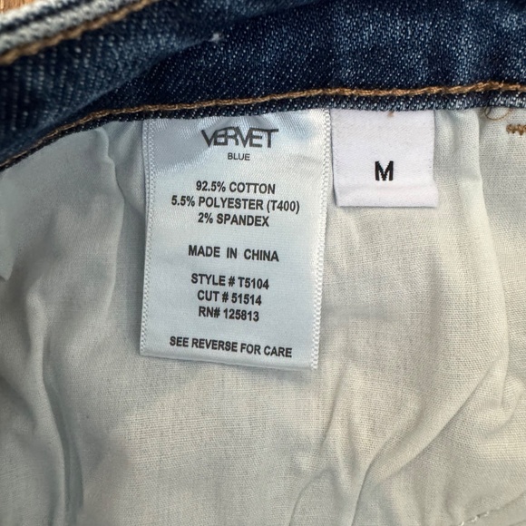 NWT Vervet Jeans Sweet Sea High Rise Button Fly Denim Shorts Women's Size M - Picture 6 of 6